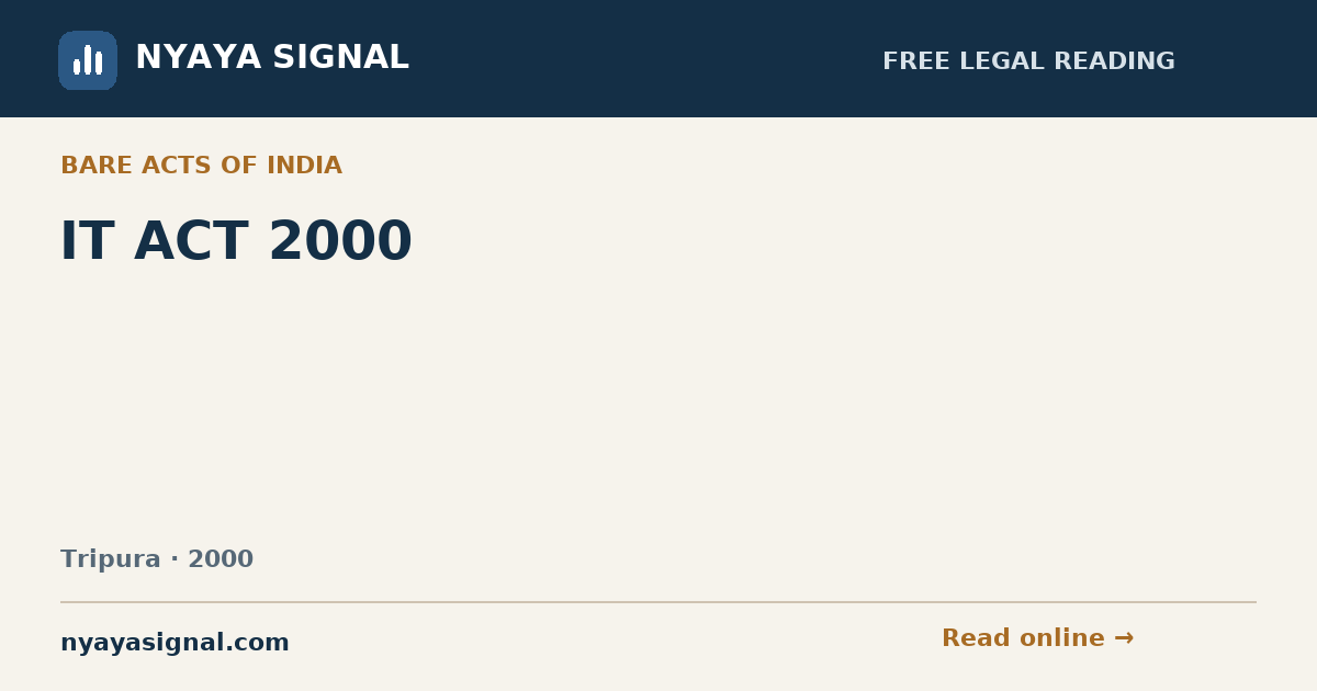 IT ACT 2000 | NYAYA SIGNAL